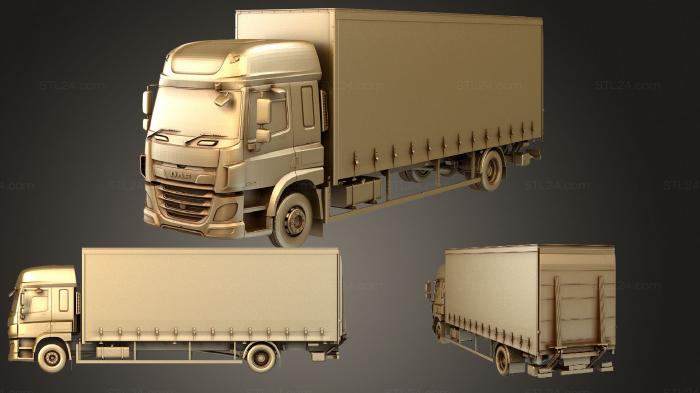 Автомобили и транспорт (Коробка daf cf 2020, CARS_1249) 3D модель для ЧПУ станка